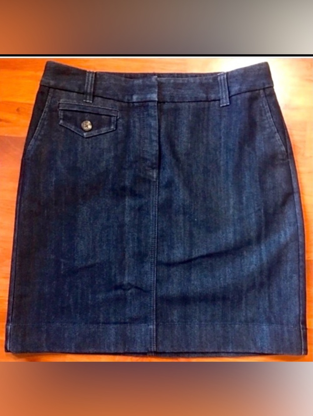 NEW Ann Taylor Dark Wash Denim Jean Skirt, Sz 10